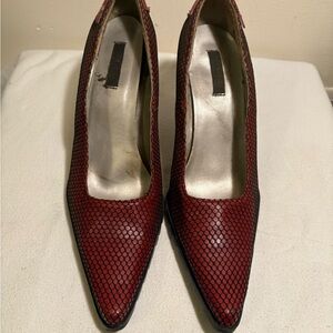 Splash Elegant Red Patterned Women's Shoes